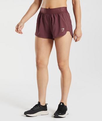 Szorty Damskie Gymshark Treningowe Loose Fit Różowe Brązowe | PL 2420JPQ